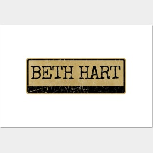 Aliska text black retro - Beth Hart Posters and Art